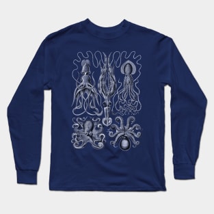 Ernst Haeckel Gamochonia Octopus Violet Long Sleeve T-Shirt